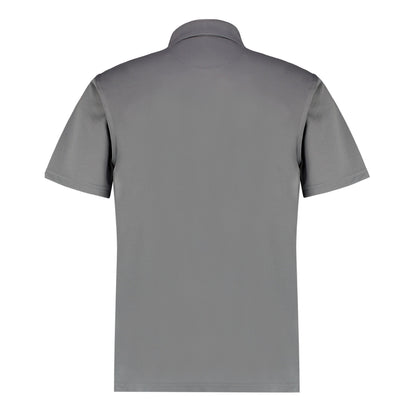 Charcoal - Back - Kustom Kit Mens Cooltex Plus Regular Polo Shirt