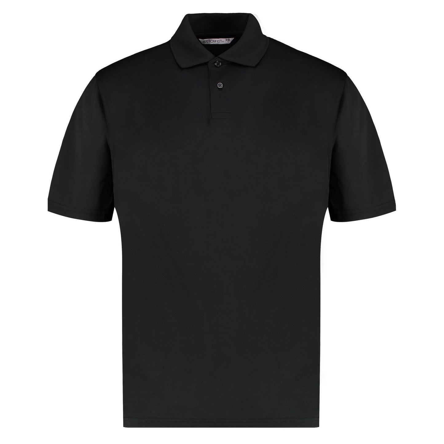 Black - Front - Kustom Kit Mens Cooltex Plus Regular Polo Shirt