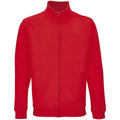 Bright Red - Front - SOLS Unisex Adult Cooper Full Zip Sweat Jacket