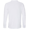 White - Back - SOLS Unisex Adult Planet Piqué Long-Sleeved Polo Shirt