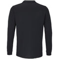Black - Back - SOLS Unisex Adult Planet Piqué Long-Sleeved Polo Shirt