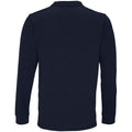 French Navy - Back - SOLS Unisex Adult Planet Piqué Long-Sleeved Polo Shirt