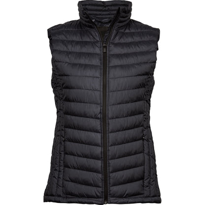 Black - Front - Tee Jays Womens-Ladies Zepelin Padded Body Warmer