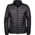 Black-Black - Front - Tee Jays Mens Crossover Padded Jacket