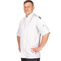 White - Side - Le Chef Unisex Adult Executive Short-Sleeved Chef Jacket