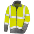 Fluorescent Yellow - Front - Result Unisex Adult Safeguard Microfleece Hi-Vis Jacket