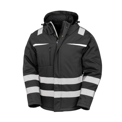 Black - Front - Result Unisex Adult Safe-Guard Dynamic Soft Shell Jacket