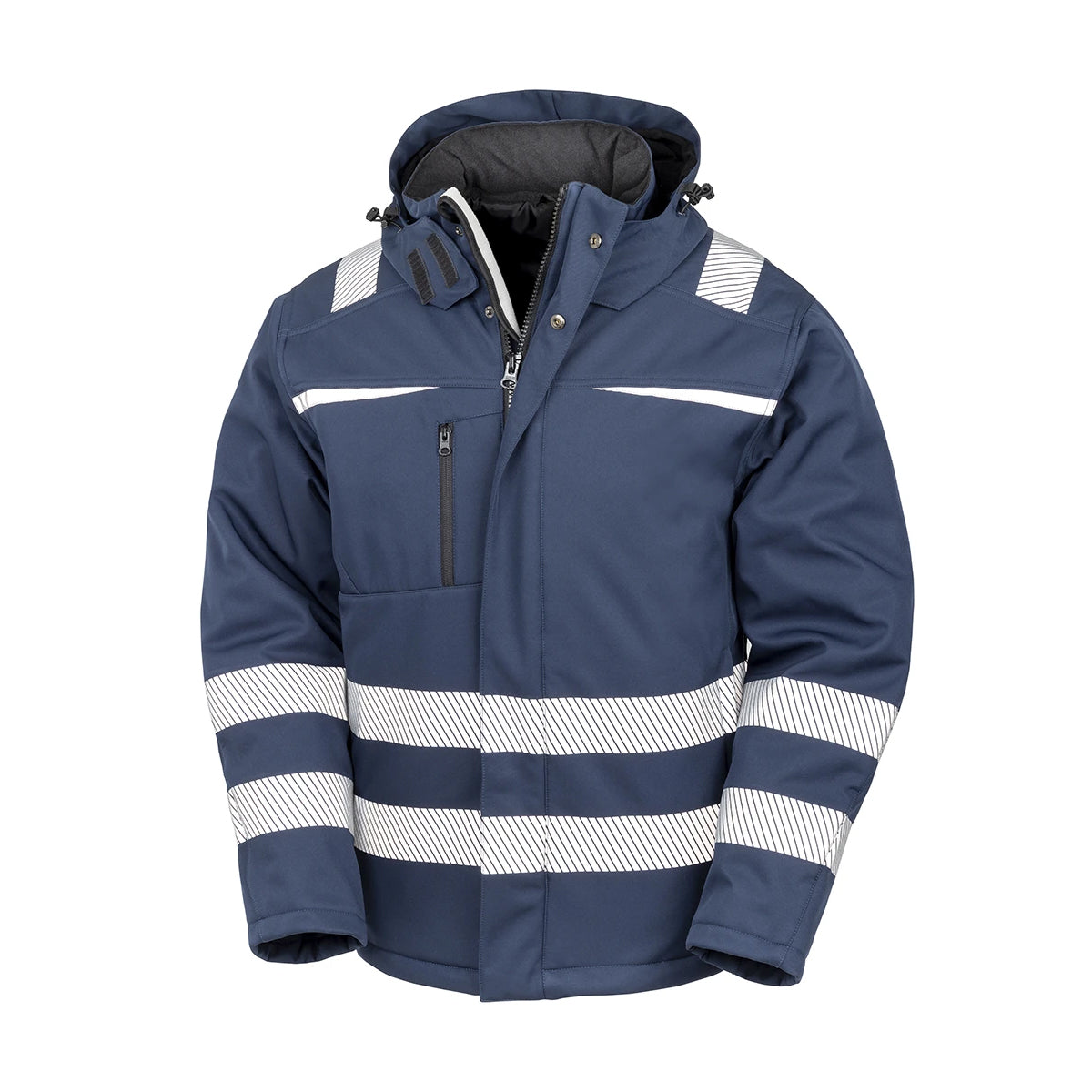 Navy - Front - Result Unisex Adult Safe-Guard Dynamic Soft Shell Jacket