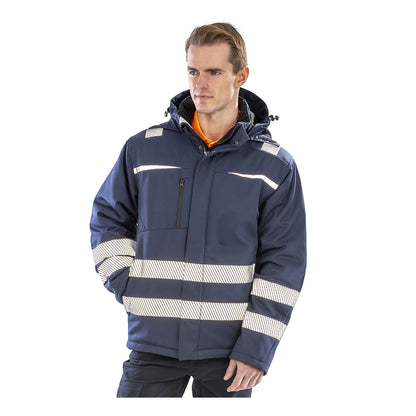 Navy - Back - Result Unisex Adult Safe-Guard Dynamic Soft Shell Jacket