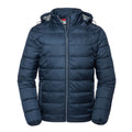 French Navy - Front - Russell Mens Nano Hooded Padded Jacket