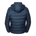 French Navy - Back - Russell Mens Nano Hooded Padded Jacket