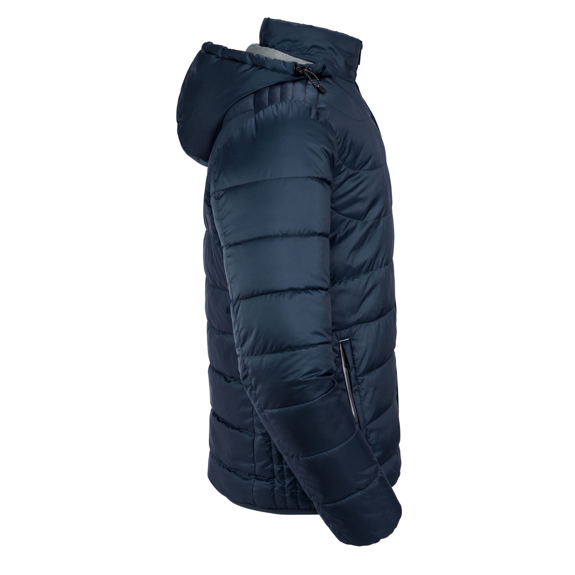 French Navy - Side - Russell Mens Nano Hooded Padded Jacket