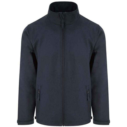 Navy - Front - PRO RTX Mens Double Layered Soft Shell Jacket