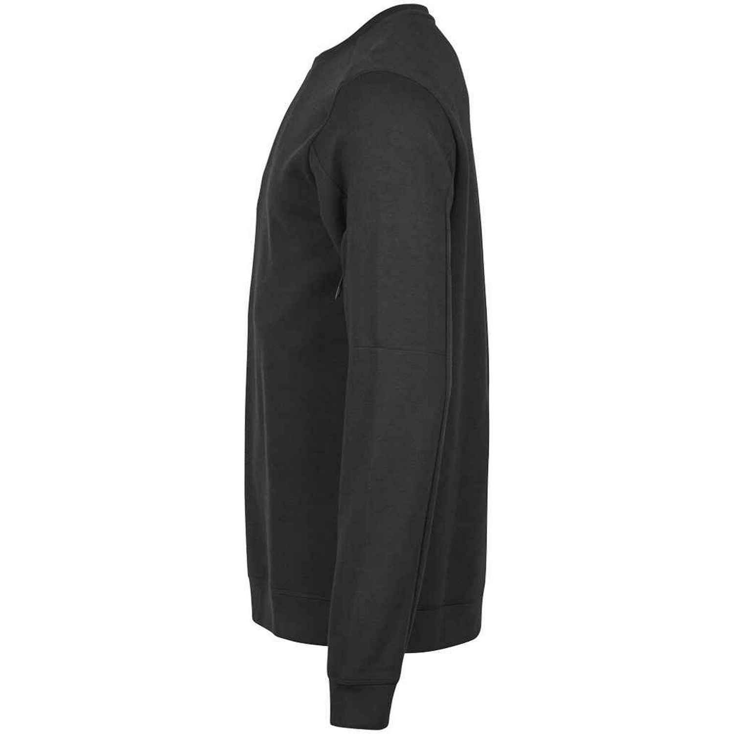 Black - Side - Tee Jays Mens Athletic Crew Neck Sweatshirt