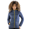 Navy-Yellow - Back - Result Urban Womens-Ladies Snow Bird Padded Jacket