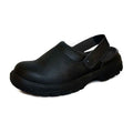 Black - Front - Comfort Grip Unisex Adult Press Stud Strap Clogs