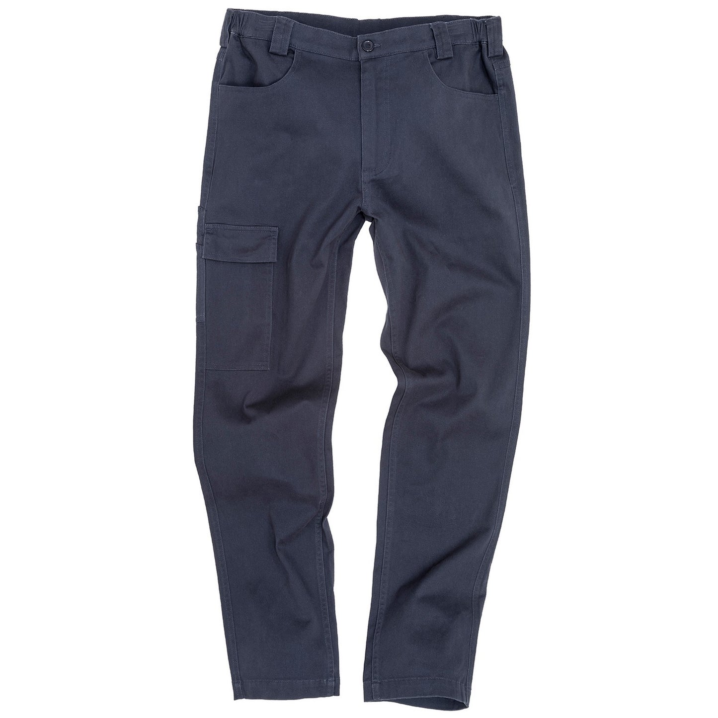 Navy - Front - WORK-GUARD by Result Mens Stretch Slim Leg Chinos