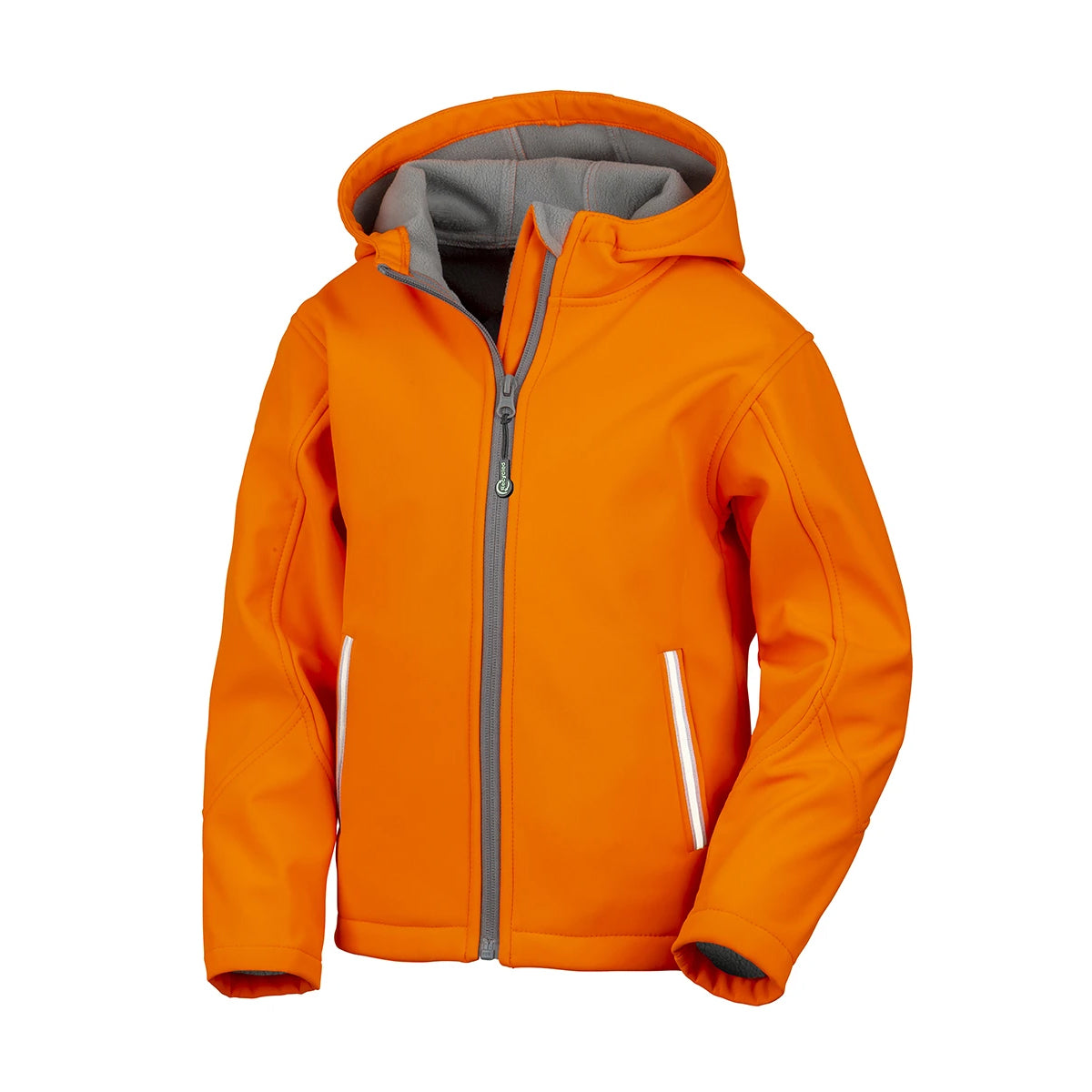 Neon Orange - Front - Result Core Childrens-Kids TX Performance Hooded Soft Shell Jacket