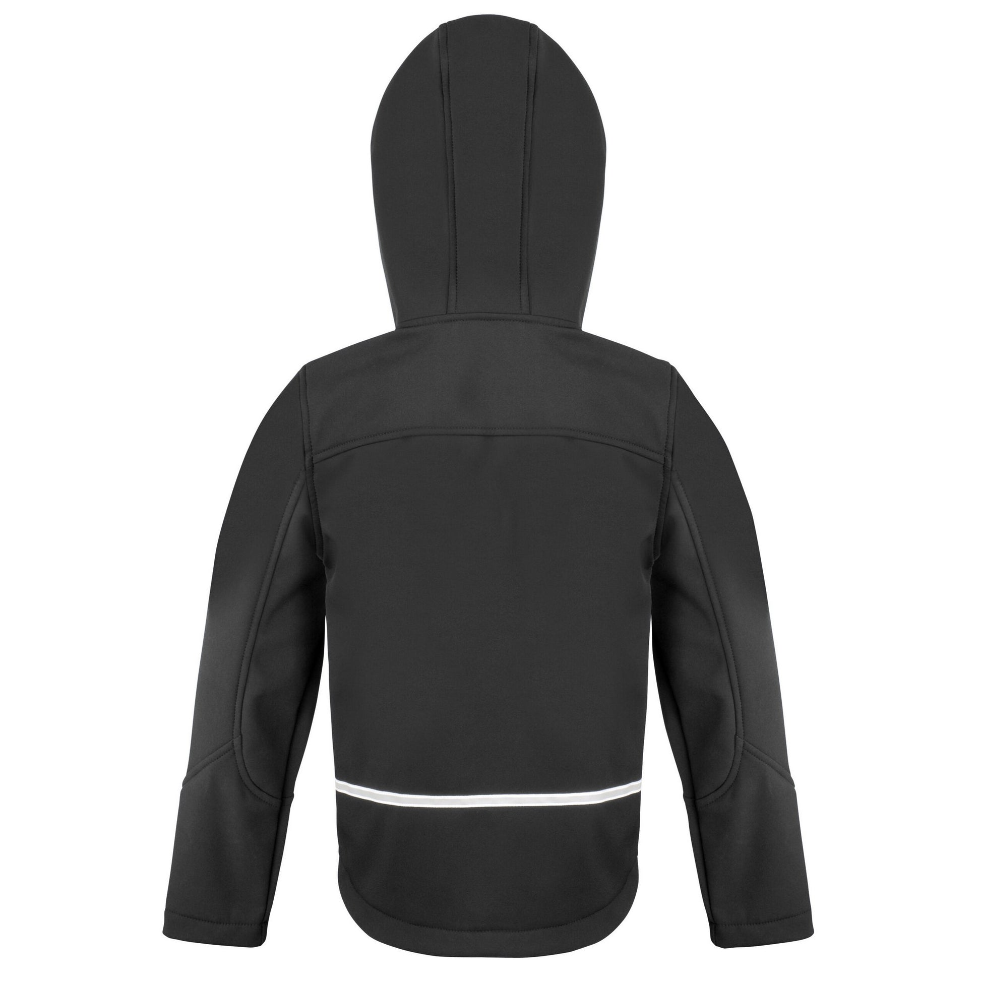 Black-Seal Grey - Back - Result Core Childrens-Kids TX Performance Hooded Soft Shell Jacket