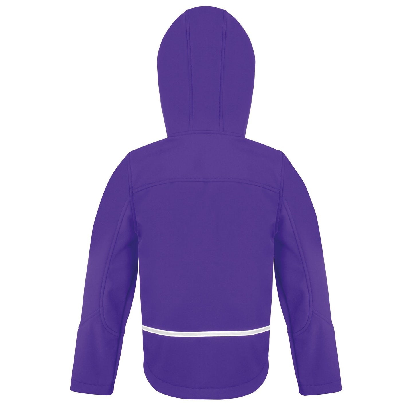 Purple-Seal Grey - Back - Result Core Childrens-Kids TX Performance Hooded Soft Shell Jacket