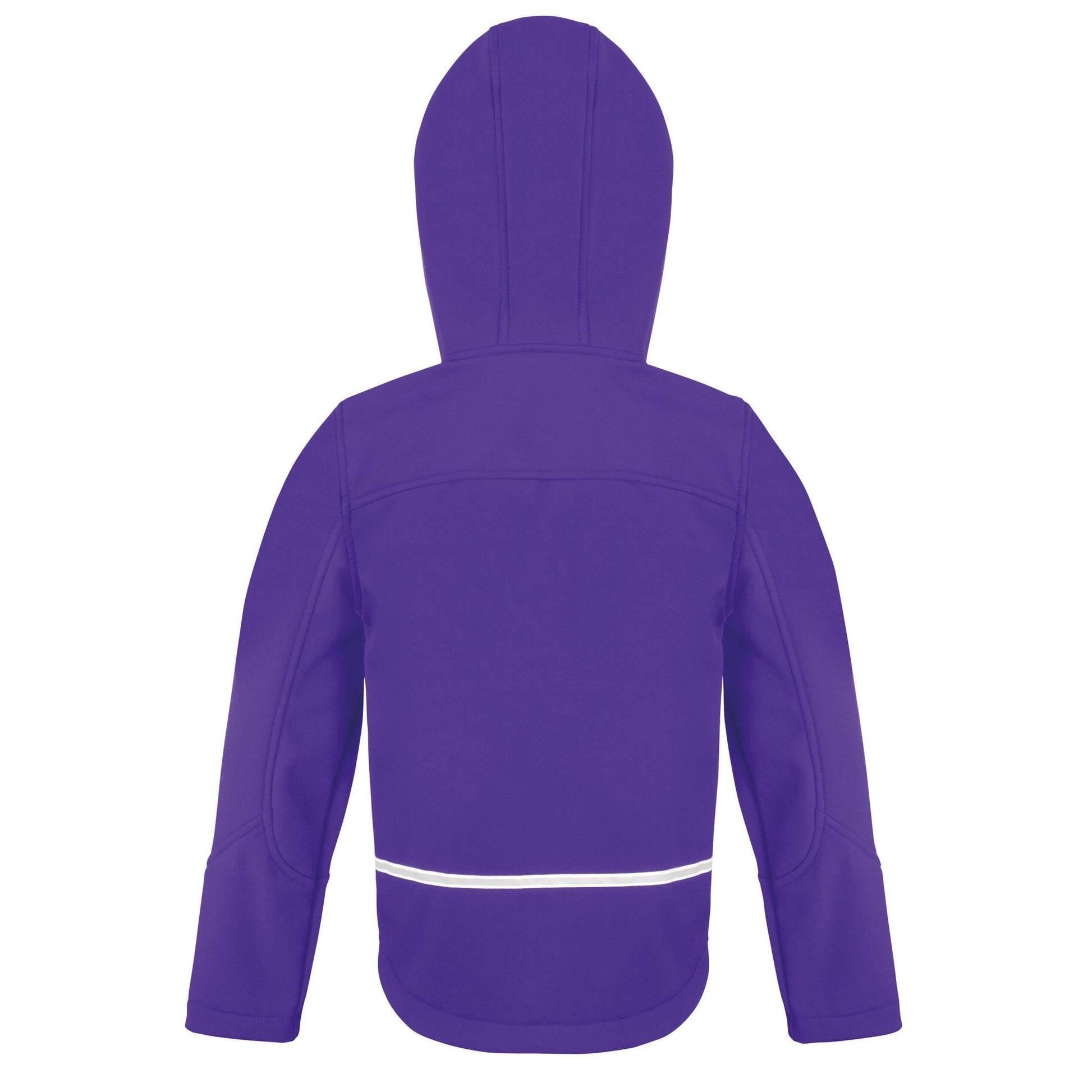 Purple-Seal Grey - Back - Result Core Childrens-Kids TX Performance Hooded Soft Shell Jacket