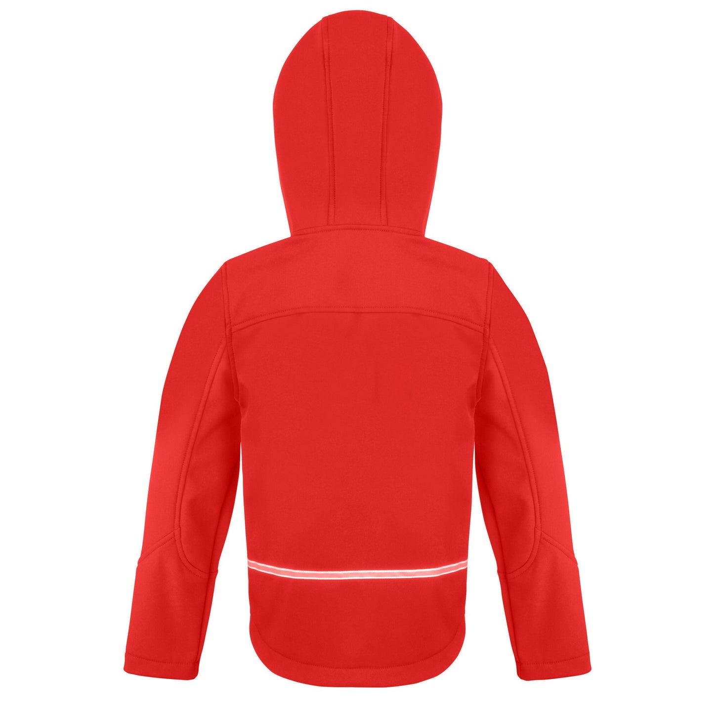 Red-Black - Back - Result Core Childrens-Kids TX Performance Hooded Soft Shell Jacket