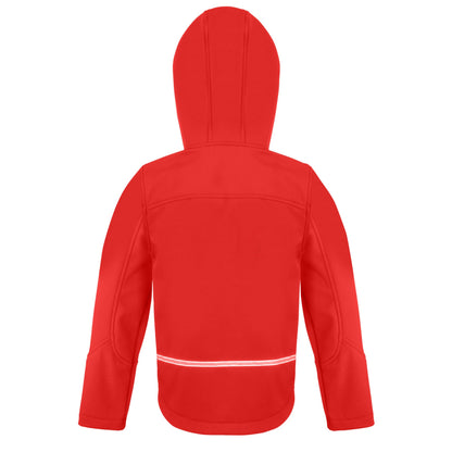 Red-Black - Back - Result Core Childrens-Kids TX Performance Hooded Soft Shell Jacket