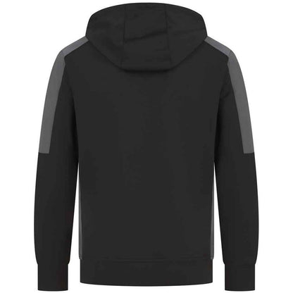 Black-Gunmetal Grey - Back - Finden & Hales Unisex Adult Contrast Panel Hoodie