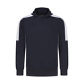 Navy-White - Front - Finden & Hales Unisex Adult Contrast Panel Hoodie