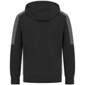 Black-Gunmetal Grey - Back - Finden & Hales Unisex Adult Contrast Panel Hoodie