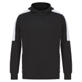 Black-White - Front - Finden & Hales Unisex Adult Contrast Panel Hoodie