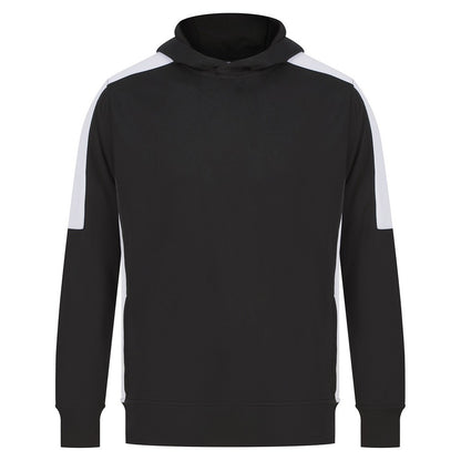 Black-White - Front - Finden & Hales Unisex Adult Contrast Panel Hoodie
