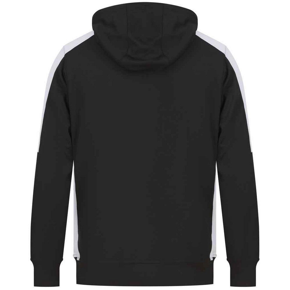 Black-White - Back - Finden & Hales Unisex Adult Contrast Panel Hoodie