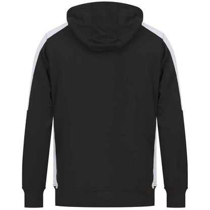 Black-White - Back - Finden & Hales Unisex Adult Contrast Panel Hoodie