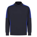 Navy-Royal Blue - Front - Finden & Hales Unisex Adult Contrast Panel Hoodie