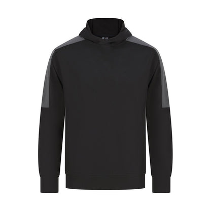Black-Gunmetal Grey - Front - Finden & Hales Unisex Adult Contrast Panel Hoodie