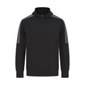 Black-Gunmetal Grey - Front - Finden & Hales Unisex Adult Contrast Panel Hoodie