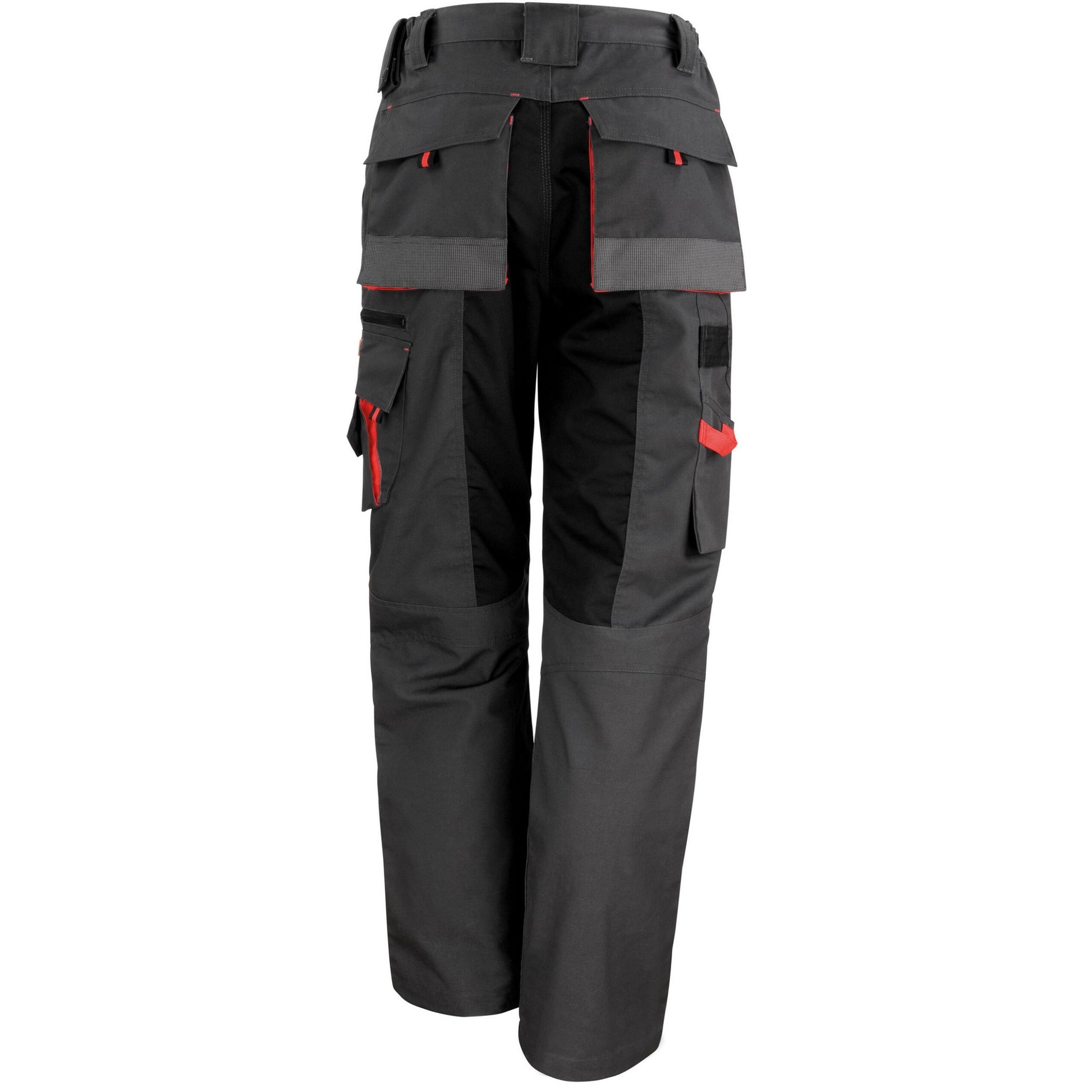 Grey-Black - Back - WORK-GUARD by Result Unisex Adult Technical Work Trousers
