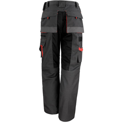 Grey-Black - Back - WORK-GUARD by Result Unisex Adult Technical Work Trousers