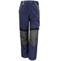 Navy-Black - Front - WORK-GUARD by Result Unisex Adult Technical Work Trousers