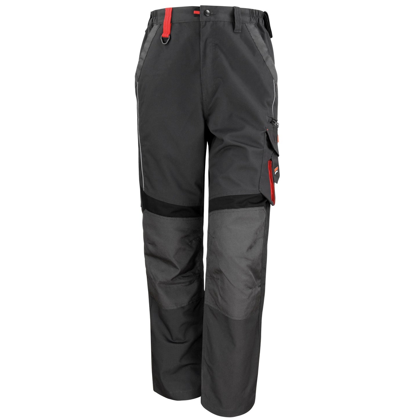 Grey-Black - Front - WORK-GUARD by Result Unisex Adult Technical Work Trousers