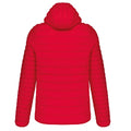 Red - Back - Kariban Mens Lightweight Hooded Padded Jacket