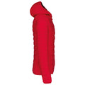 Red - Side - Kariban Mens Lightweight Hooded Padded Jacket