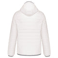 White - Back - Kariban Mens Lightweight Hooded Padded Jacket