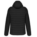 Black - Back - Kariban Mens Lightweight Hooded Padded Jacket