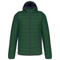 Forest Green - Front - Kariban Mens Lightweight Hooded Padded Jacket