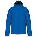 Light Royal Blue - Front - Kariban Mens Lightweight Hooded Padded Jacket