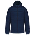 Navy - Front - Kariban Mens Lightweight Hooded Padded Jacket