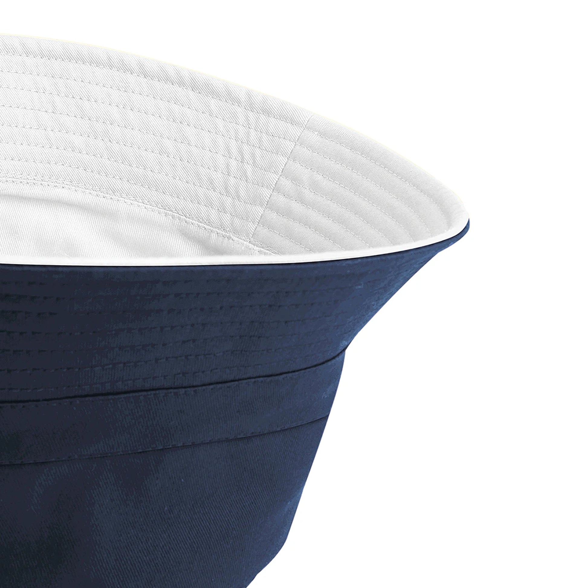 French Navy-White - Side - Beechfield Reversible Bucket Hat