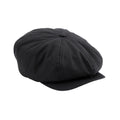 Black - Front - Beechfield Quilted Newsboy Cap